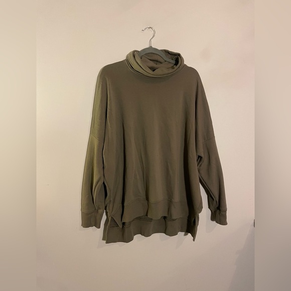 aerie Sweaters - Aerie Army Green Cowl Neck Sweatshirt